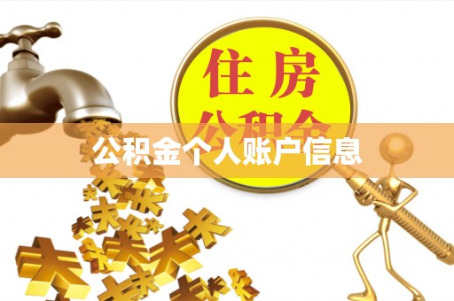 桃山公积金个人账户信息
