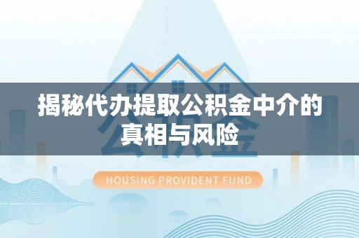 桃山揭秘代办提取公积金中介的真相与风险