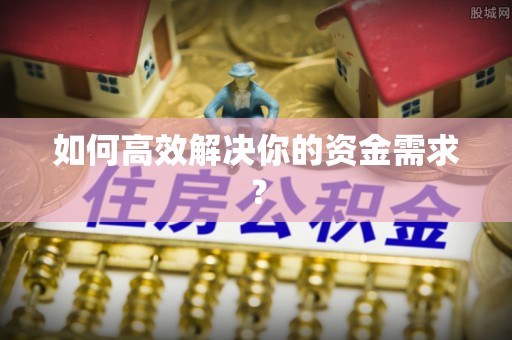 桃山如何高效解决你的资金需求？