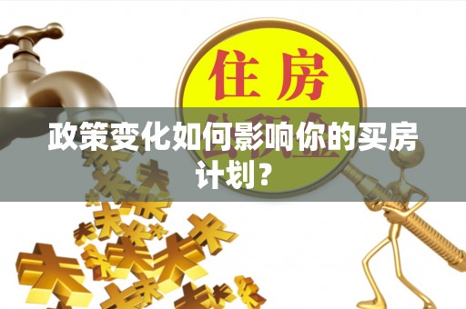 桃山政策变化如何影响你的买房计划？