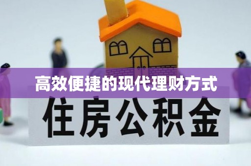 桃山高效便捷的现代理财方式