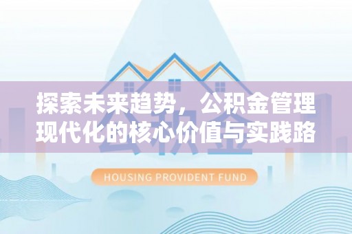 桃山探索未来趋势，公积金管理现代化的核心价值与实践路径