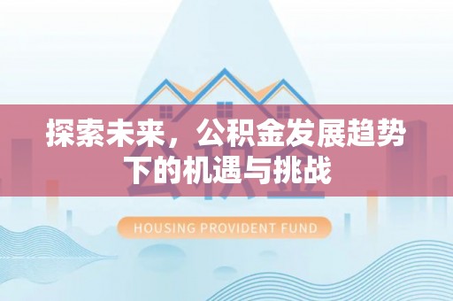 桃山探索未来，公积金发展趋势下的机遇与挑战