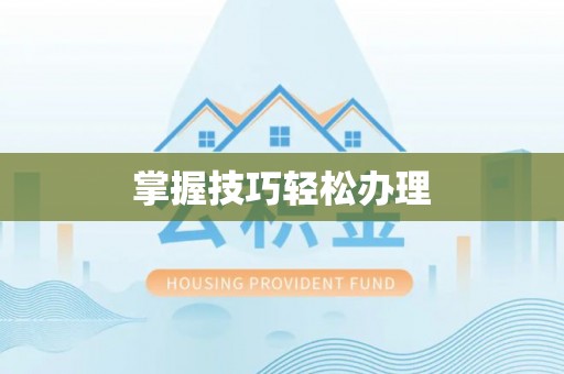 桃山掌握技巧轻松办理