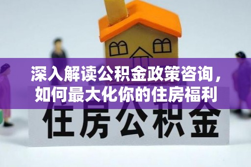 桃山深入解读公积金政策咨询，如何最大化你的住房福利