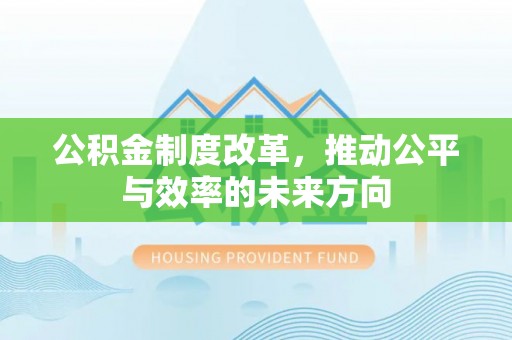 桃山公积金制度改革，推动公平与效率的未来方向