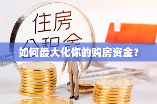 桃山如何最大化你的购房资金？