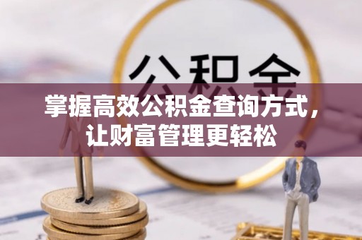桃山掌握高效公积金查询方式，让财富管理更轻松